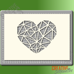 Geometric Heart Stencil - Image 2