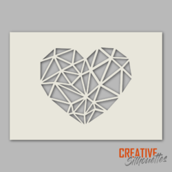Geometric Heart Stencil