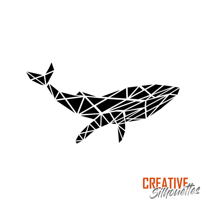 Geometric Blue Whale Stencil - Image 3