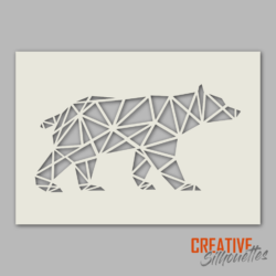 Geometric Bear Stencil