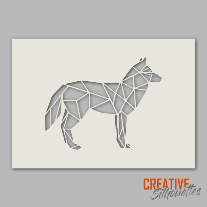 1237gr Geometric Wolf Stencil - Image 1