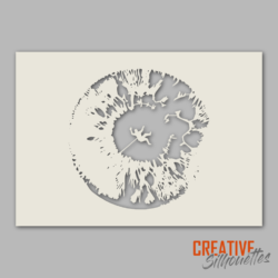 Body Falling Space Stencil