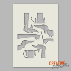 Dachshunds Pattern Stencil