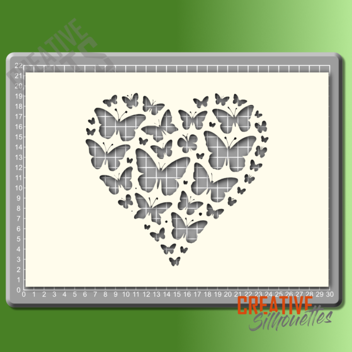 Butterfly Heart Stencil - Image 2