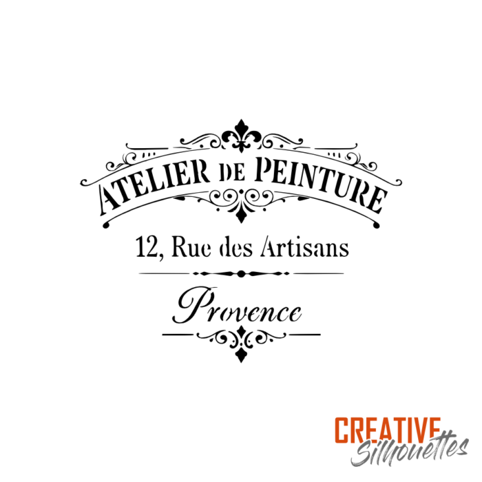 Atelier de Peinture Sign Stencil - Image 3