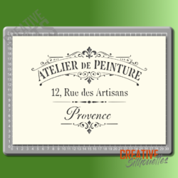 Atelier de Peinture Sign Stencil - Image 2