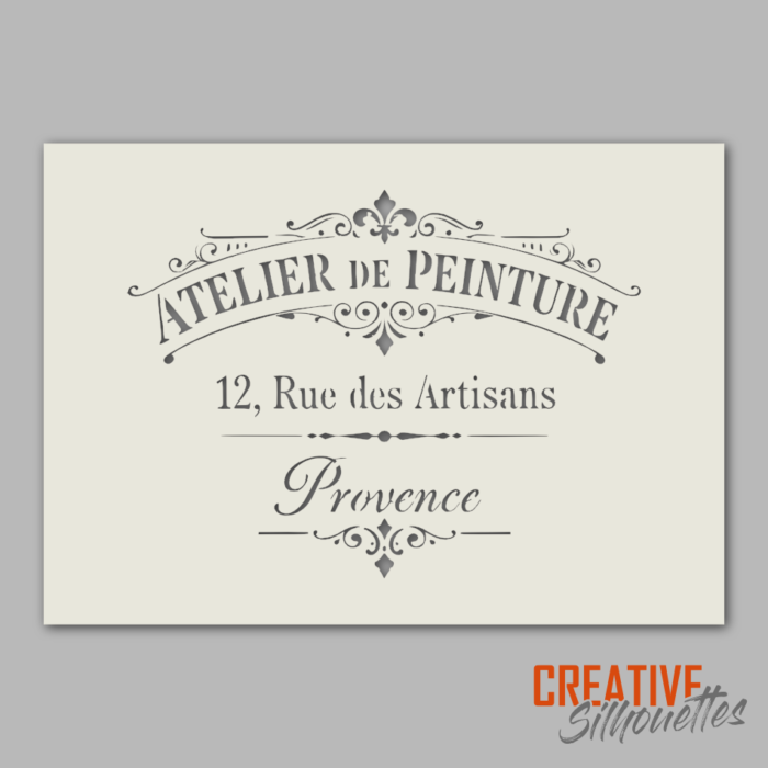Atelier de Peinture Sign Stencil - Image 1