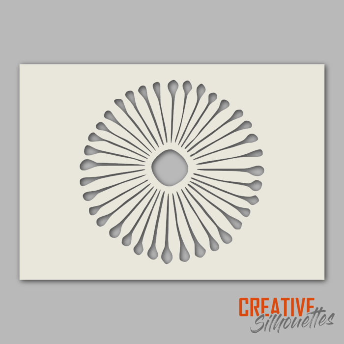 Flower Dandelion Stencil - Image 1