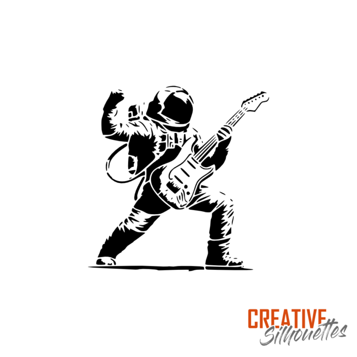 Space Rock Astronaut Stencil - Image 3