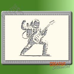 Space Rock Astronaut Stencil - Image 2