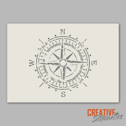 Shabby Chic Compass Stencil