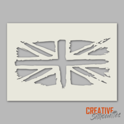 Graffiti Union Jack Stencil