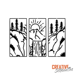 Waterfall and Forest Scene Stencil - Image 3