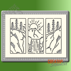 Waterfall and Forest Scene Stencil - Image 2