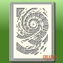 Abstract Clock Swirl Stencil - Image 2