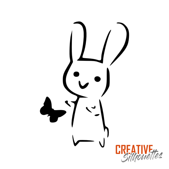 Easter Bunny Sketch Stencil - Image 3