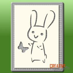 Easter Bunny Sketch Stencil - Image 2