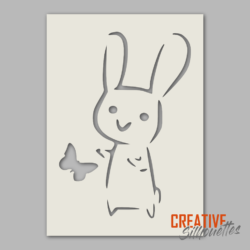 Easter Bunny Sketch Stencil