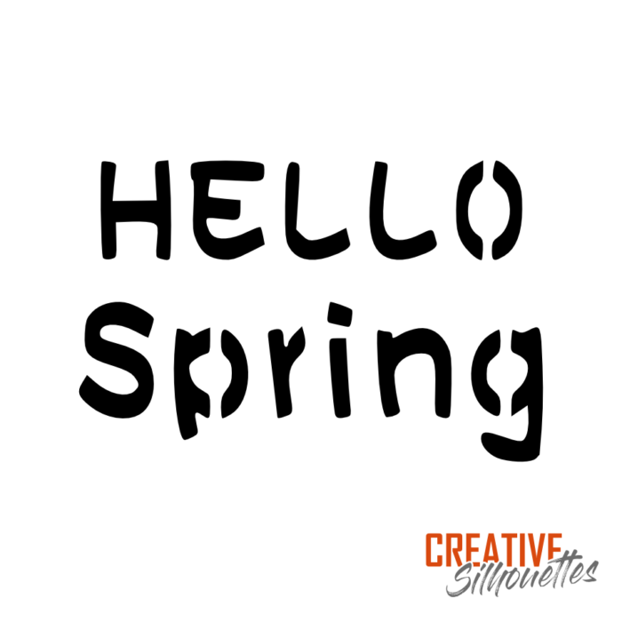 Hello Spring Stencil - Image 3
