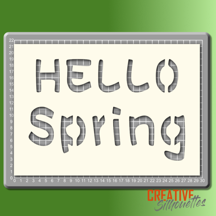 Hello Spring Stencil - Image 2