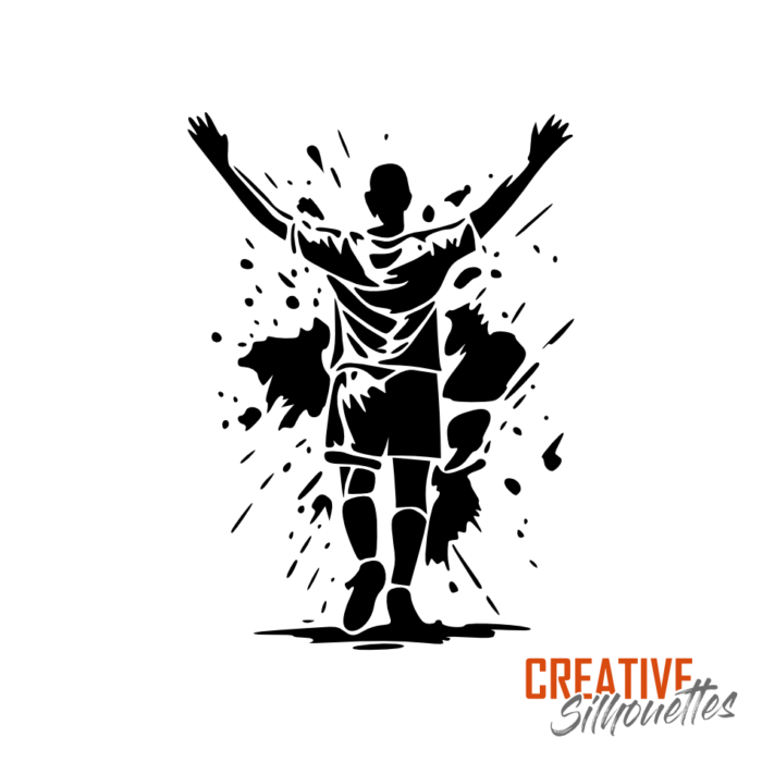 Footballer Celebration Stencil - Image 3