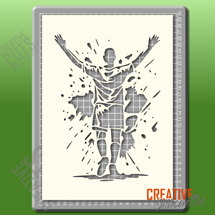 Footballer Celebration Stencil - Image 2