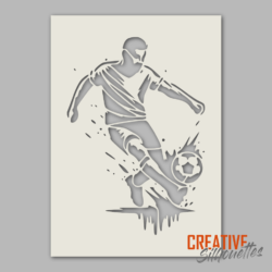 Footballer Stencil