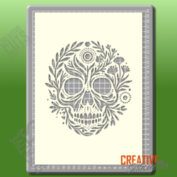 Floral Skull Stencil - Image 2