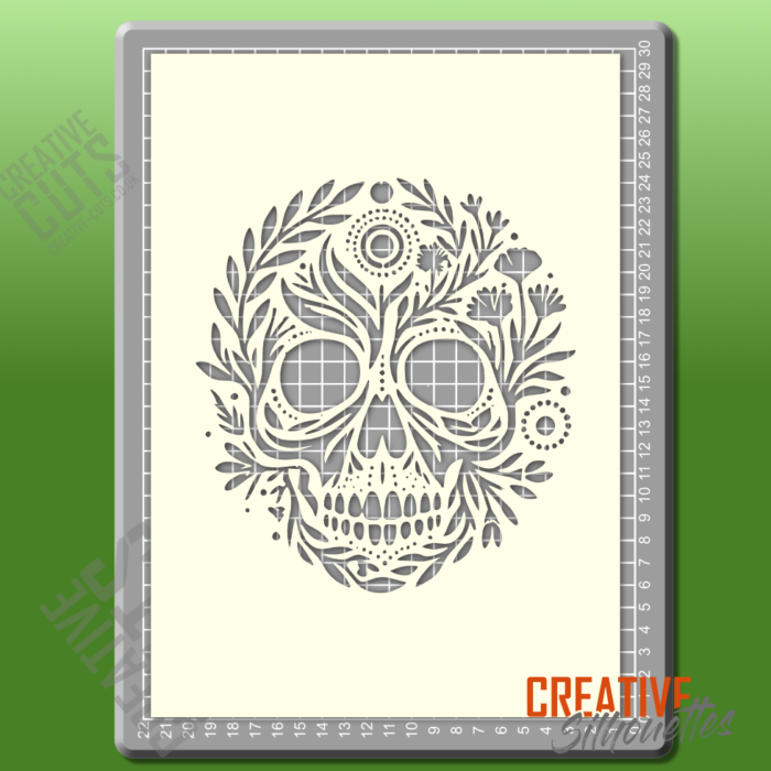 Floral Skull Stencil - Image 2