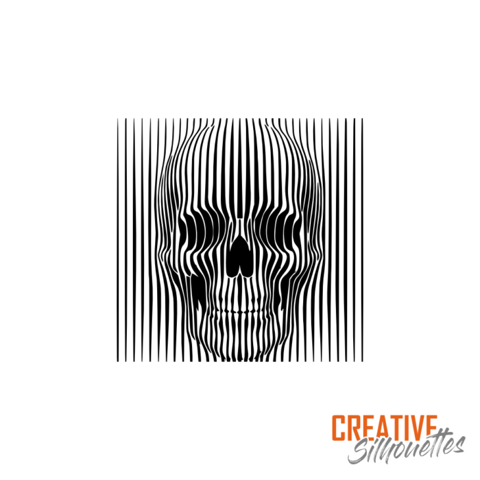 Striped Skull Stencil - Image 3