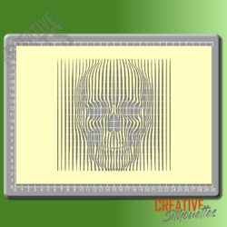 Striped Skull Stencil - Image 2