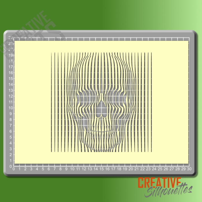 Striped Skull Stencil - Image 2