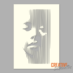 Silhouette Stencil Striped