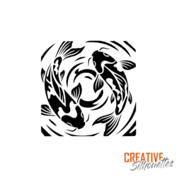 Koi Fish Design Stencil - Image 3