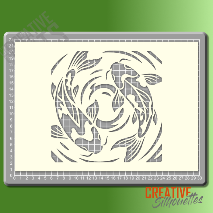 Koi Fish Design Stencil - Image 2