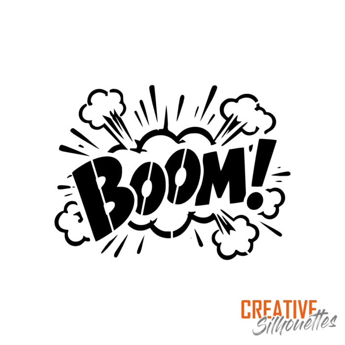 BOOM! Cartoon Sign Stencil - Image 3