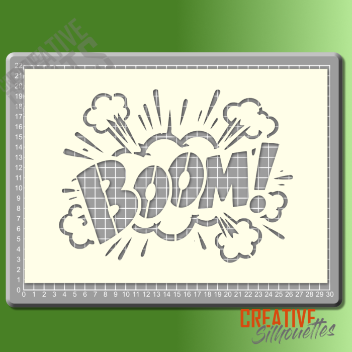BOOM! Cartoon Sign Stencil - Image 2