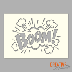 BOOM! Cartoon Sign Stencil