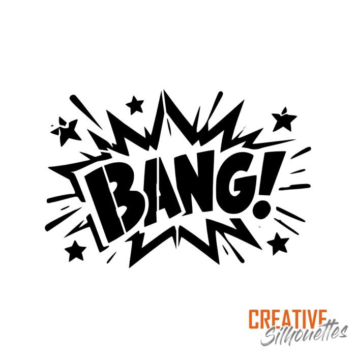 BANG! Cartoon Sign Stencil - Image 3