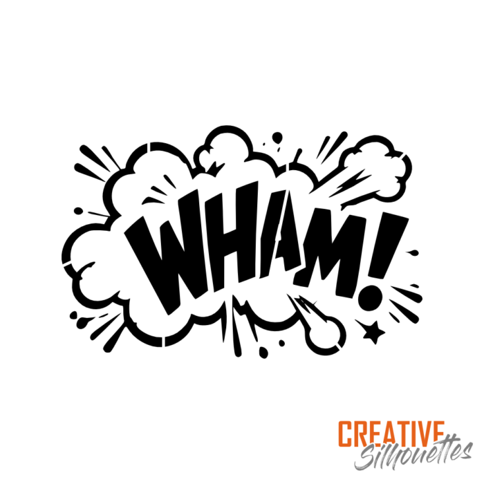 WHAM! Cartoon Sign Stencil - Image 3