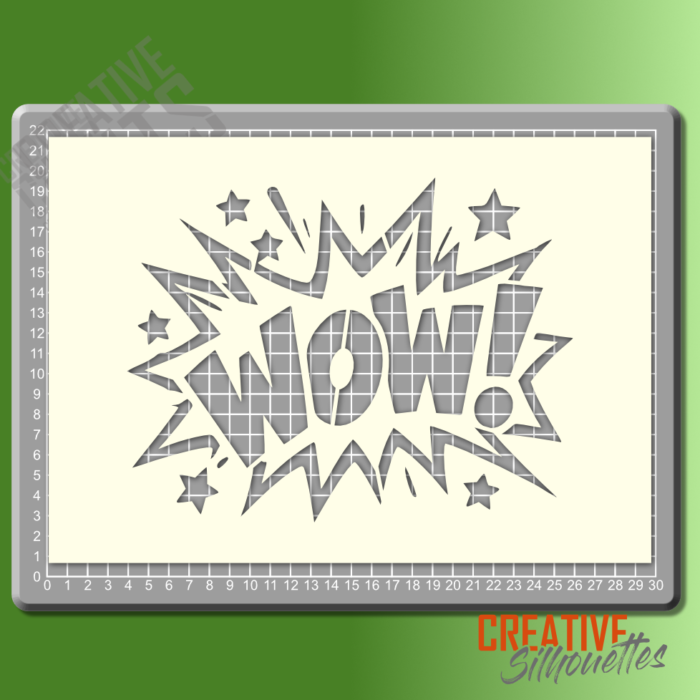WOW! Cartoon Sign Stencil - Image 2