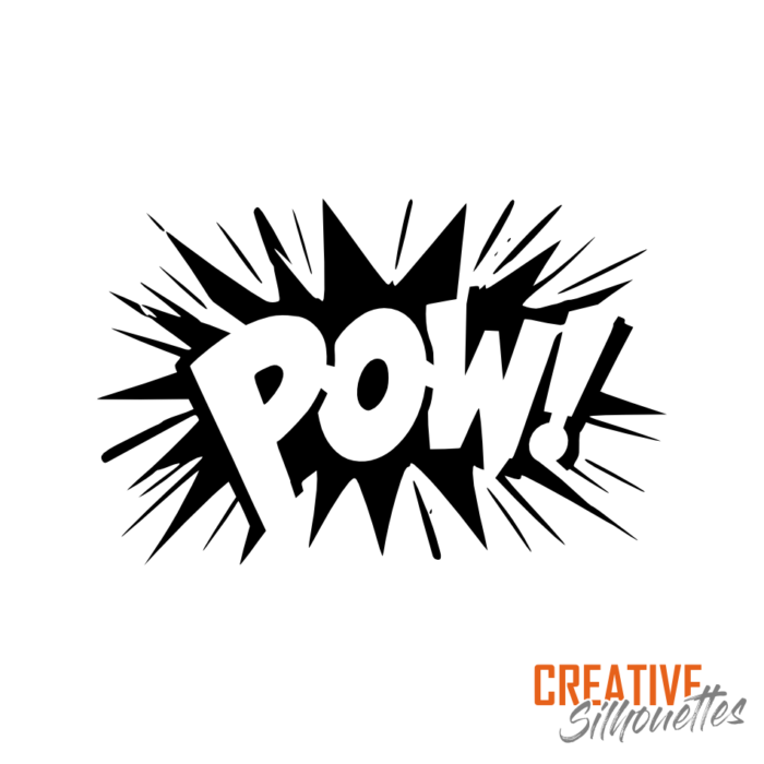 POW! Cartoon Sign Stencil - Image 3