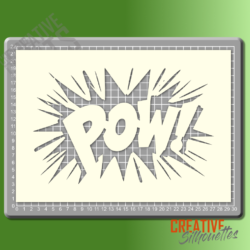 POW! Cartoon Sign Stencil - Image 2