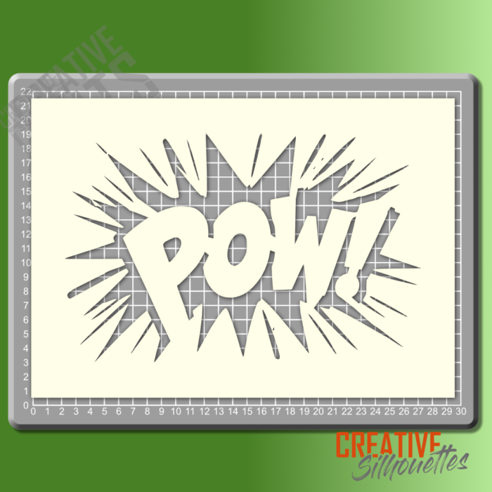 POW! Cartoon Sign Stencil - Image 2
