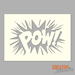 POW! Cartoon Sign Stencil