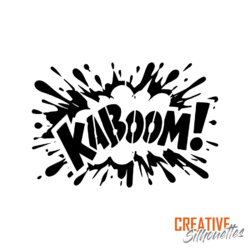 KABOOM! Cartoon Sign Stencil - Image 3