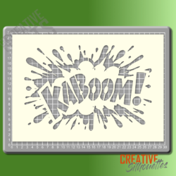 KABOOM! Cartoon Sign Stencil - Image 2