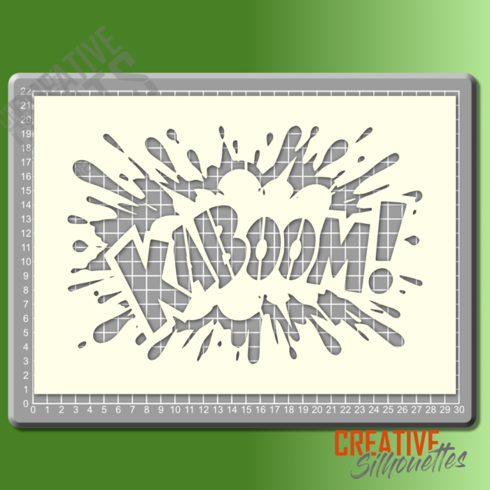 KABOOM! Cartoon Sign Stencil - Image 2