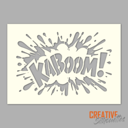 KABOOM! Cartoon Sign Stencil