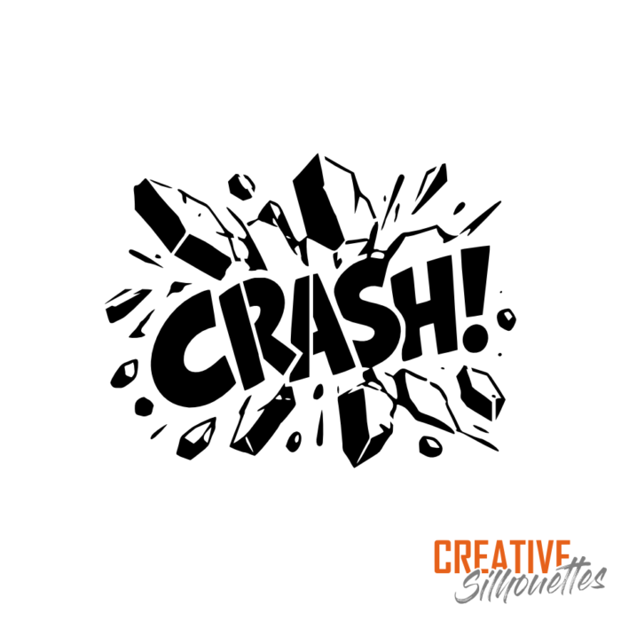 CRASH! Cartoon Sign Stencil - Image 3